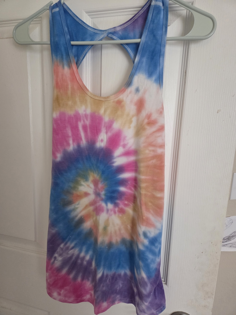 ZYIA Tie-Dye Racerback Tank Top in Blue, Pink, Purple, Orange
